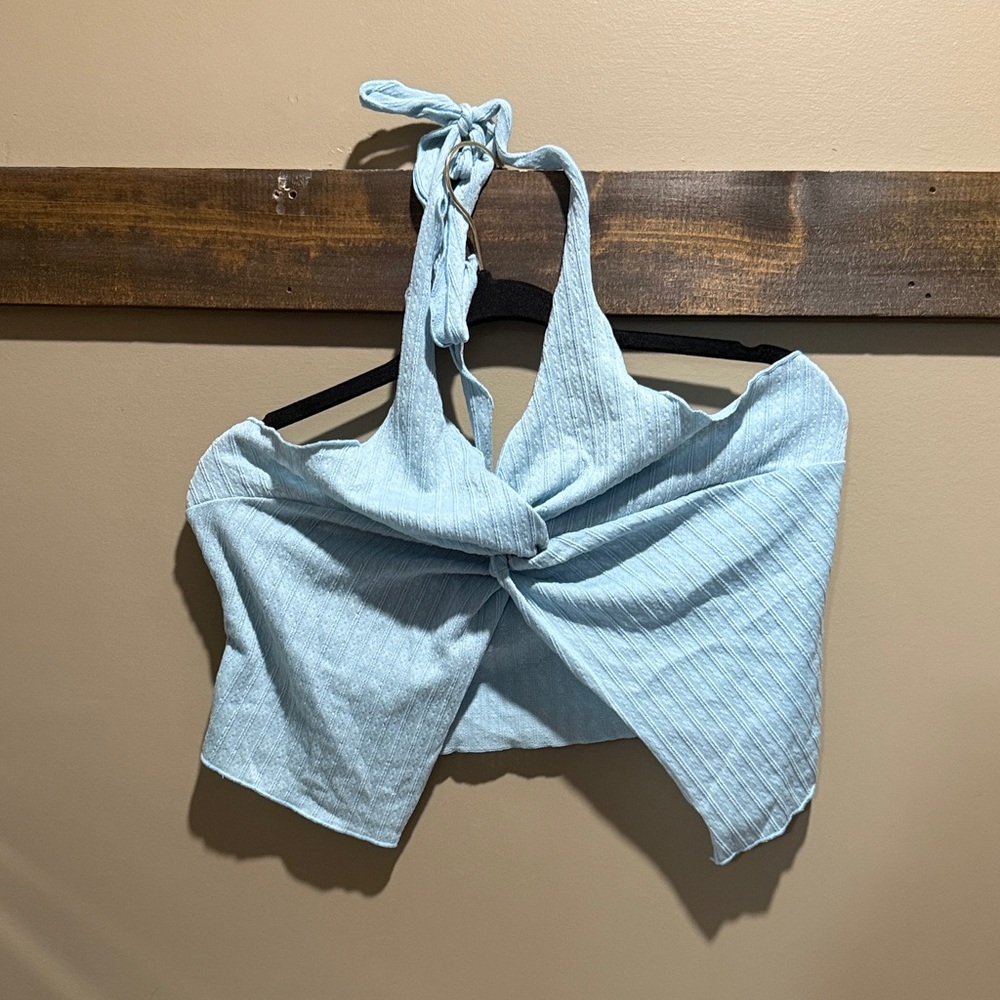 Light Blue Halter Top